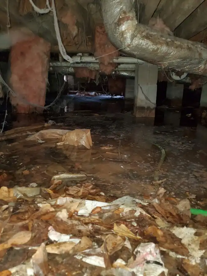 Crawl space flood assessment for Commercial Water Damage Restoration in Jennings